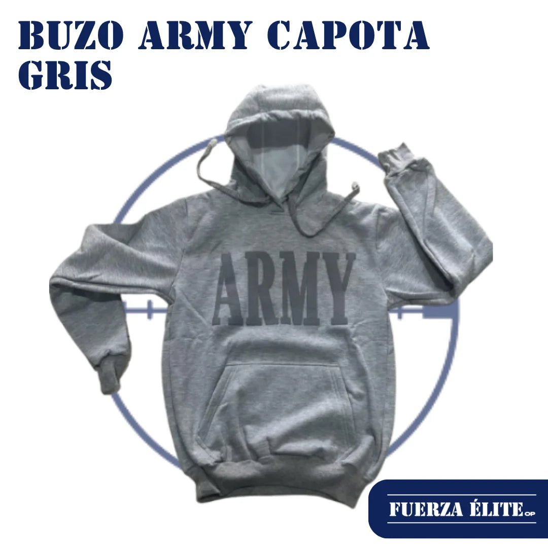 BUZO ARMY CAPOTA GRIS