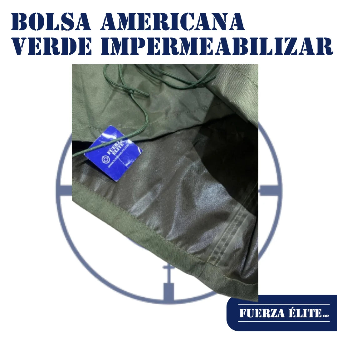 BOLSA DE EQUIPO PARA IMPERMEABILIZAR TIPO AMERICANA VERDE