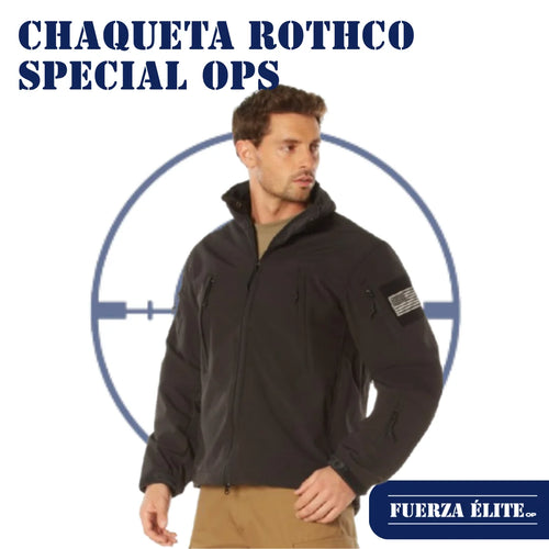 CHAQUETA ROTHCO SPECIAL OPS TACTICAL SOFT SHELL BLACK REF 9767
