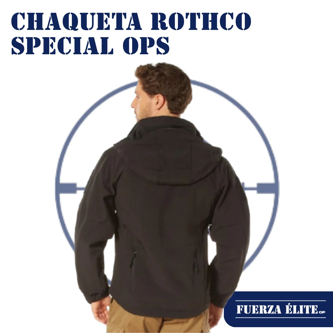 CHAQUETA ROTHCO SPECIAL OPS TACTICAL SOFT SHELL BLACK REF 9767