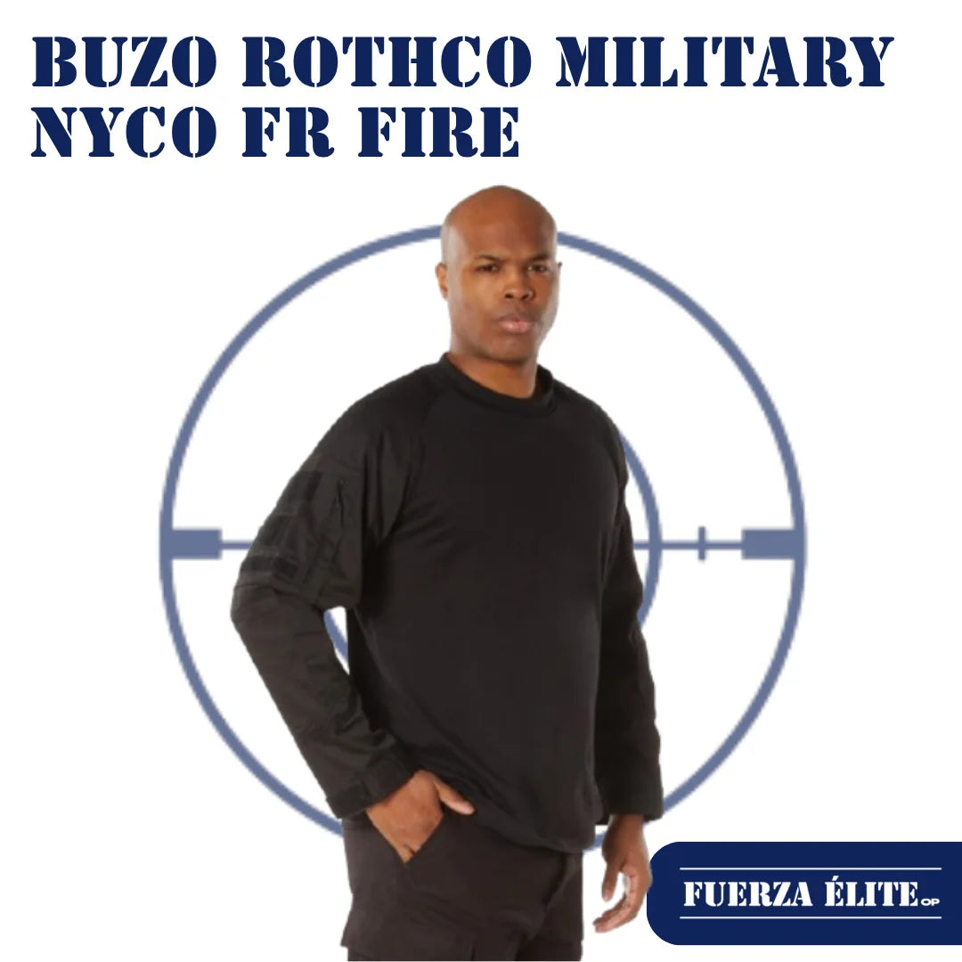 BUZO ROTHCO MILITARY NYCO FR FIRE RETARDANT COMBAT BLACK REF 90010