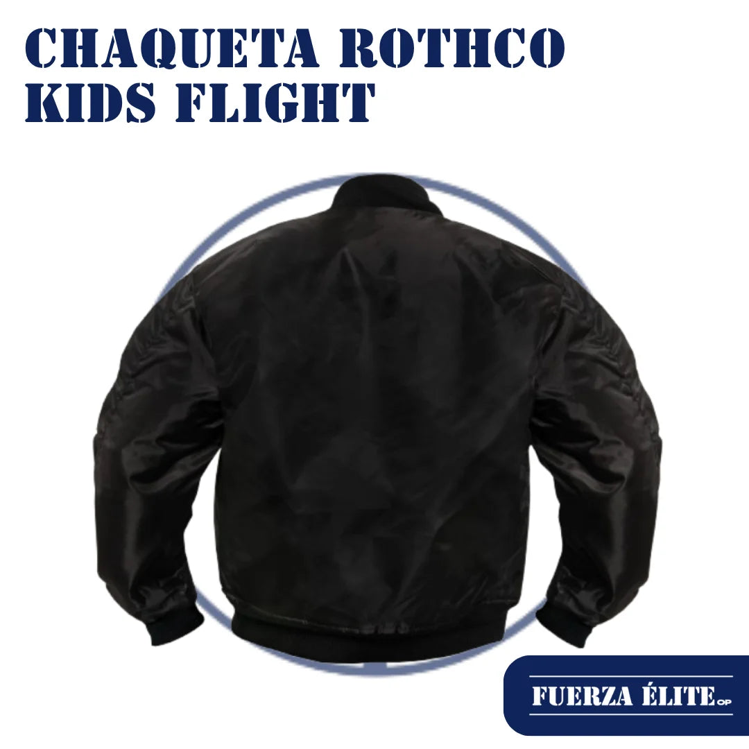 CHAQUETA ROTHCO KIDS FLIGHT WITH PATCHES BLACK REF 7341