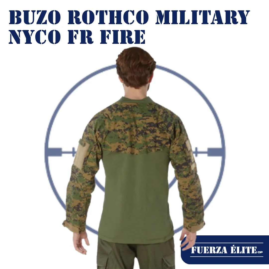 BUZO ROTHCO MILITARY NYCO FR FIRE RETARDANT COMBAT WOODLAND DIGITAL CAMO REF 90005