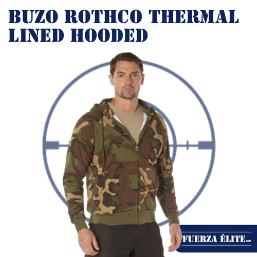 BUZO ROTHCO THERMAL LINED HOODED WOODLAND CAMO REF 6262