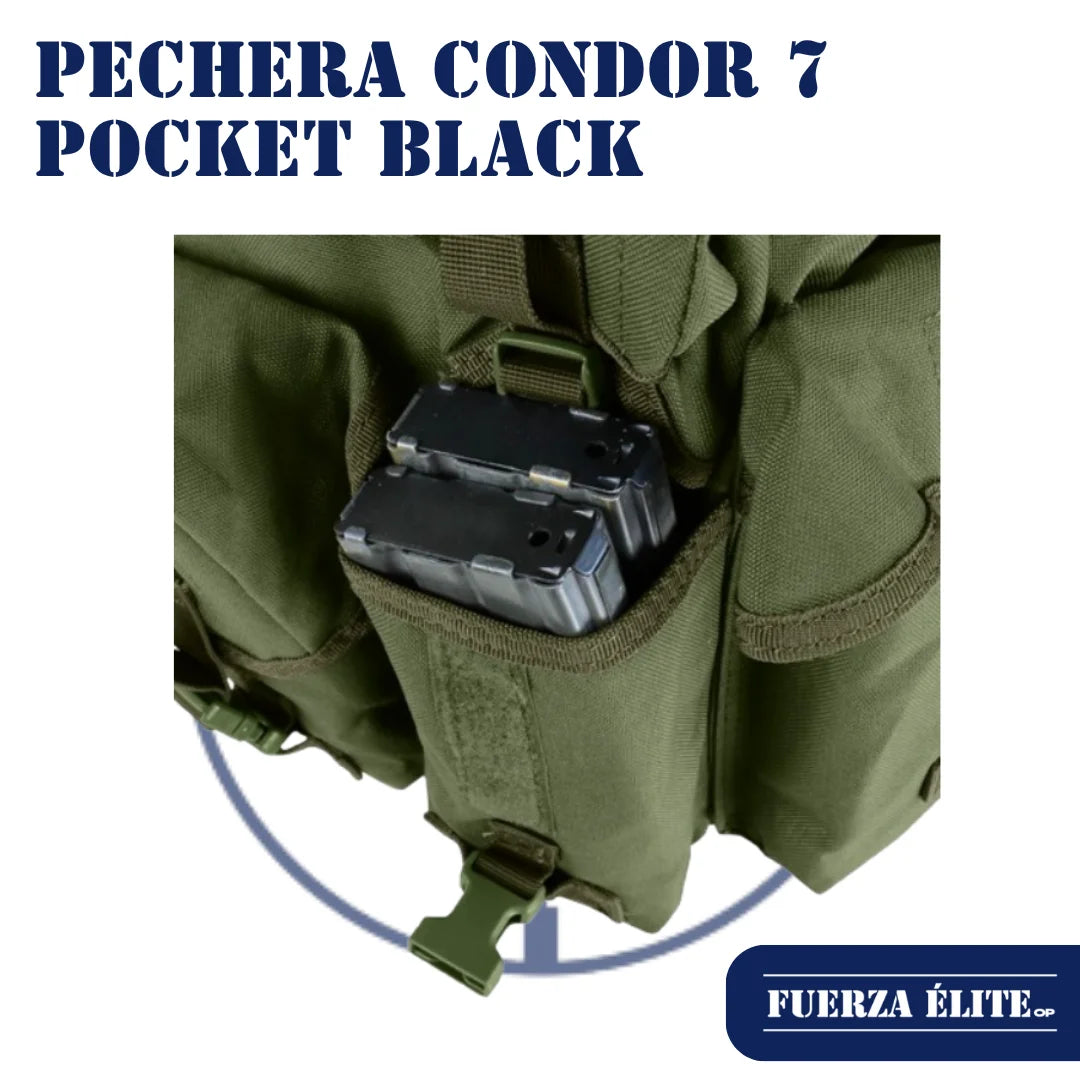 PECHERA CONDOR 7 POCKET BLACK REF CR-002