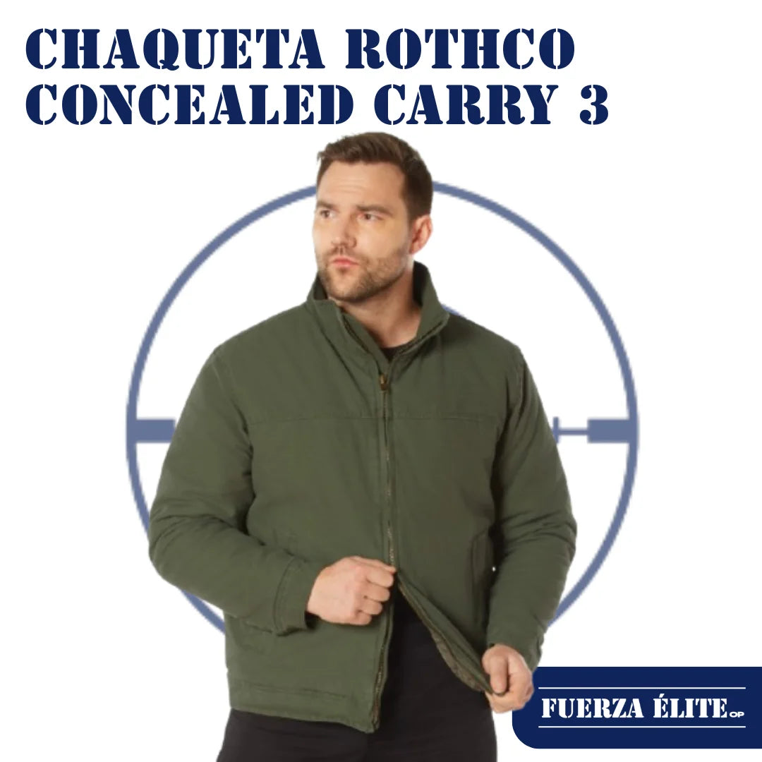 CHAQUETA ROTHCO CONCEALED CARRY 3 SEASON OLIVE DRAB REF 53385