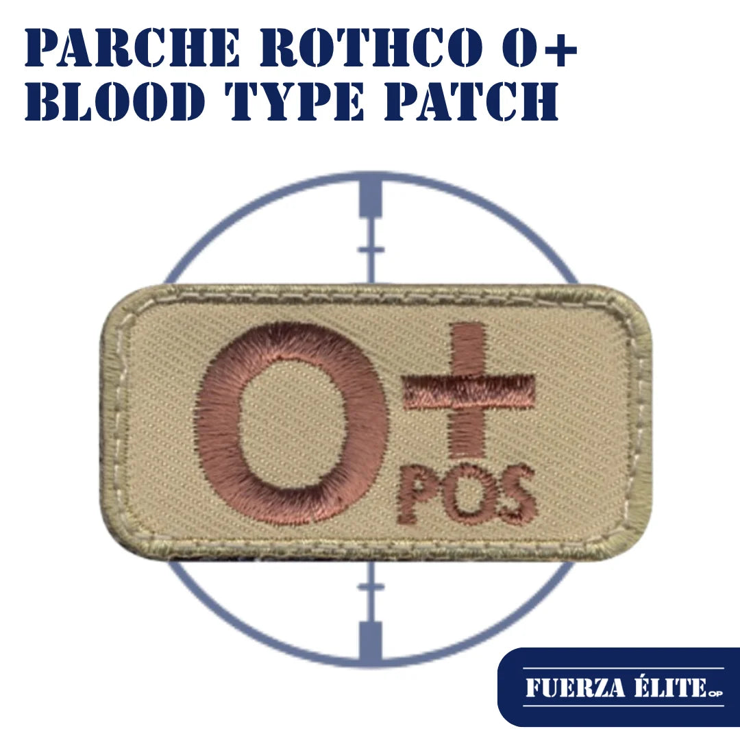 PARCHE ROTHCO O POSITIVE BLOOD TYPE PATCH W HOOK BACK REF 73191