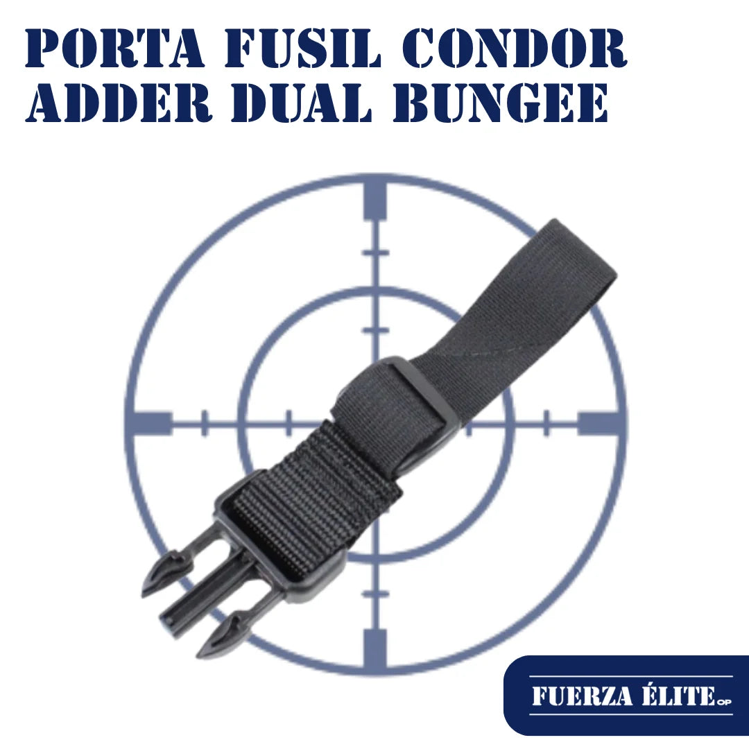 PORTA FUSIL CONDOR ADDER DUAL BUNGEE ONE POINT SLING BLACK REF US1022-002