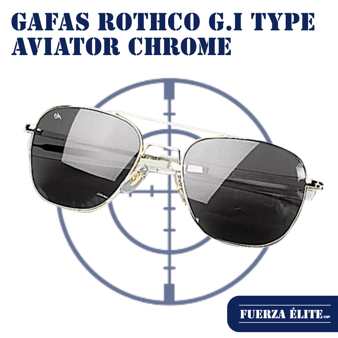 GAFAS ROTHCO G.I TYPE AVIATOR CHROME / SMOKE REF 10804