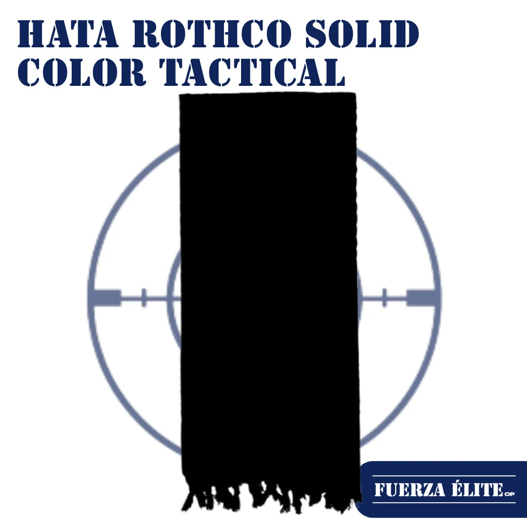 HATA ROTHCO SOLID COLOR TACTICAL DESERT KEFFIYEH BLACK REF 8637