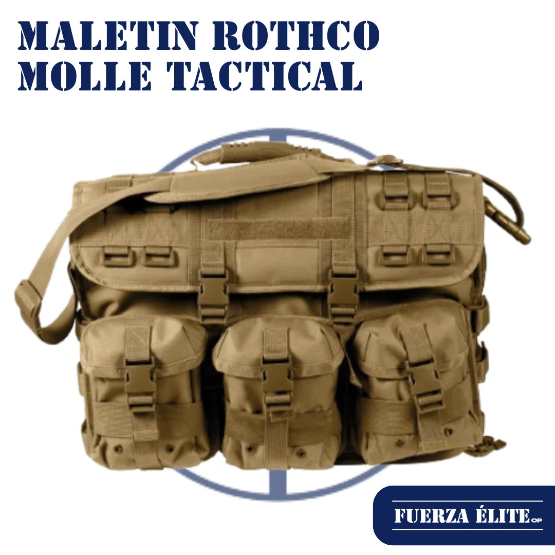 MALETIN ROTHCO MOLLE TACTICAL LAPTOP BRIEFCASE COYOTE BROWN REF 3191