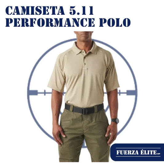 CAMISETA 5.11 PERFORMANCE SHORT SLEEVE POLO SILVER TAN REF 71049-160 T.ML