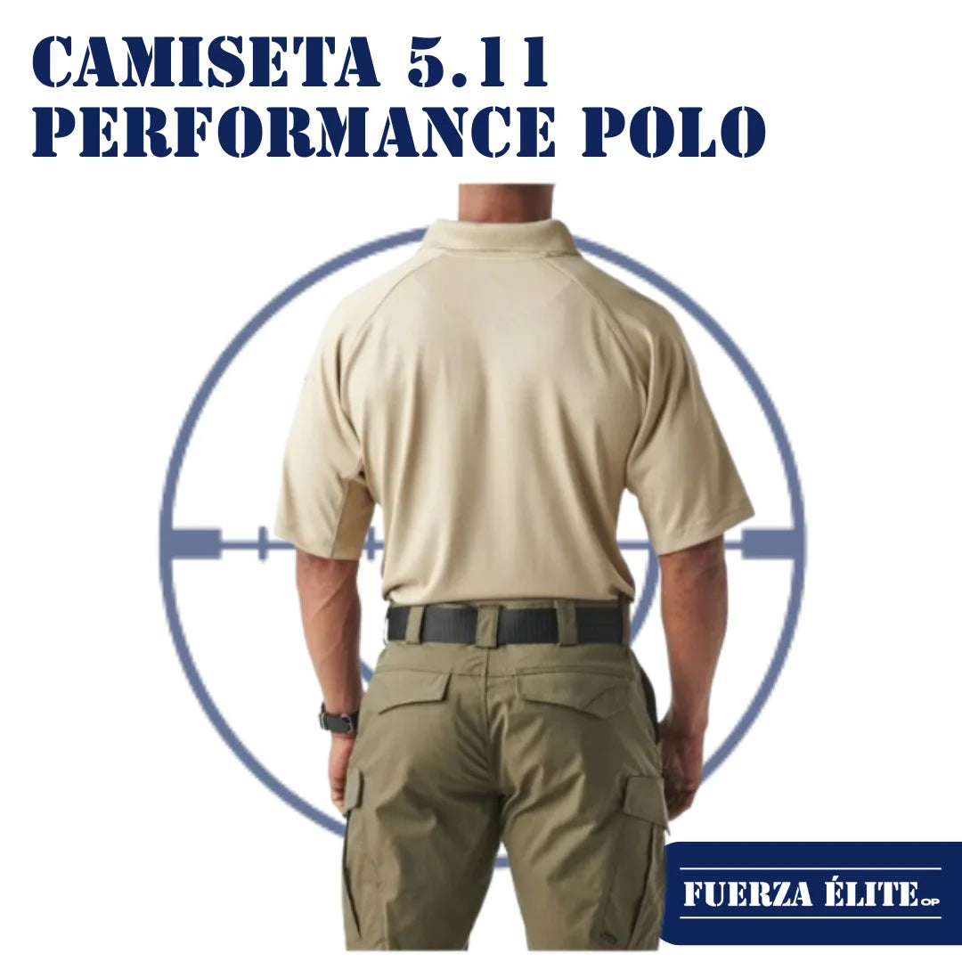 CAMISETA 5.11 PERFORMANCE SHORT SLEEVE POLO SILVER TAN REF 71049-160 T.ML