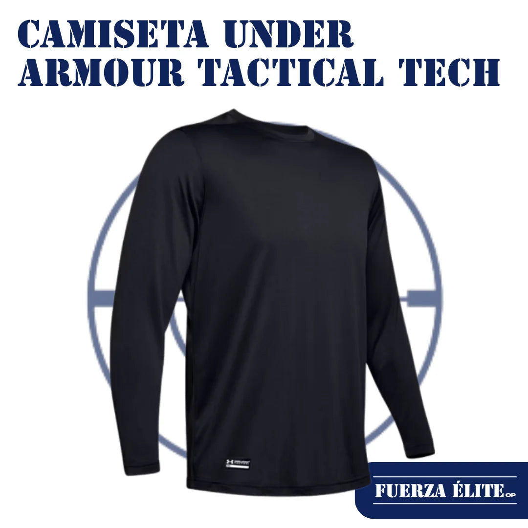 CAMISETA UNDER ARMOUR TACTICAL TECH LONG SLEEVE BLACK REF 1248196-001