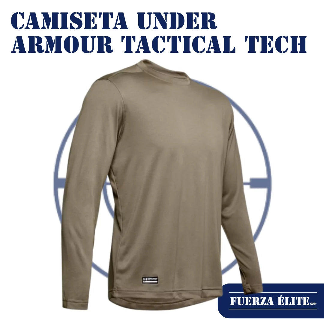 CAMISETA UNDER ARMOUR TACTICAL TECH LONG SLEEVE BROWN REF 1248196-499