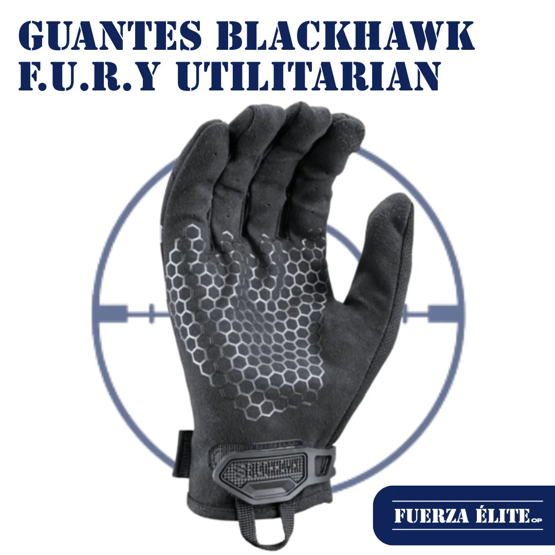 GUANTES BLACKHAWK F.U.R.Y UTILITARIAN BLACK REF GT001BK