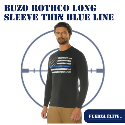 BUZO ROTHCO LONG SLEEVE THIN BLUE LINE BLACK REF 3925