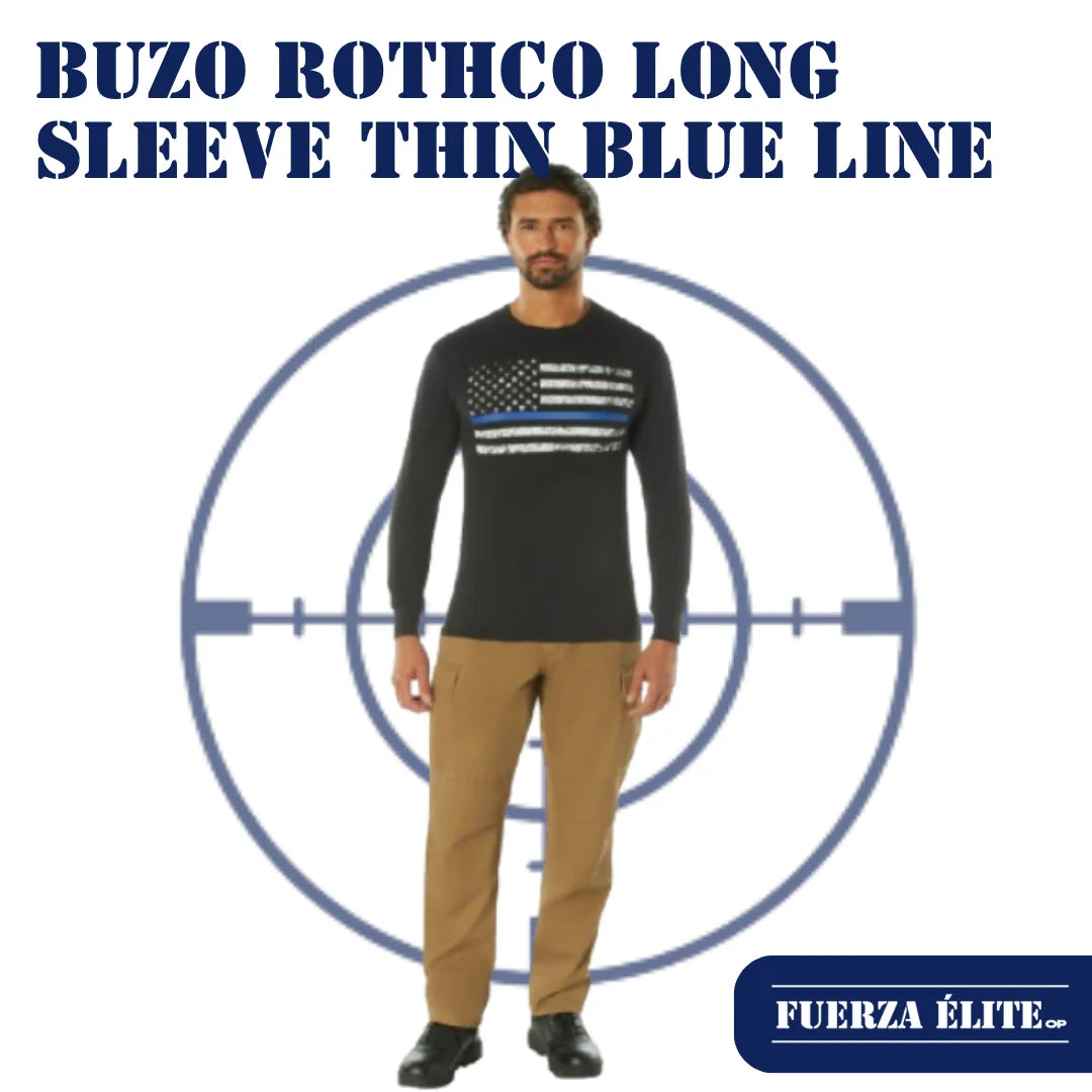 BUZO ROTHCO LONG SLEEVE THIN BLUE LINE BLACK REF 3925