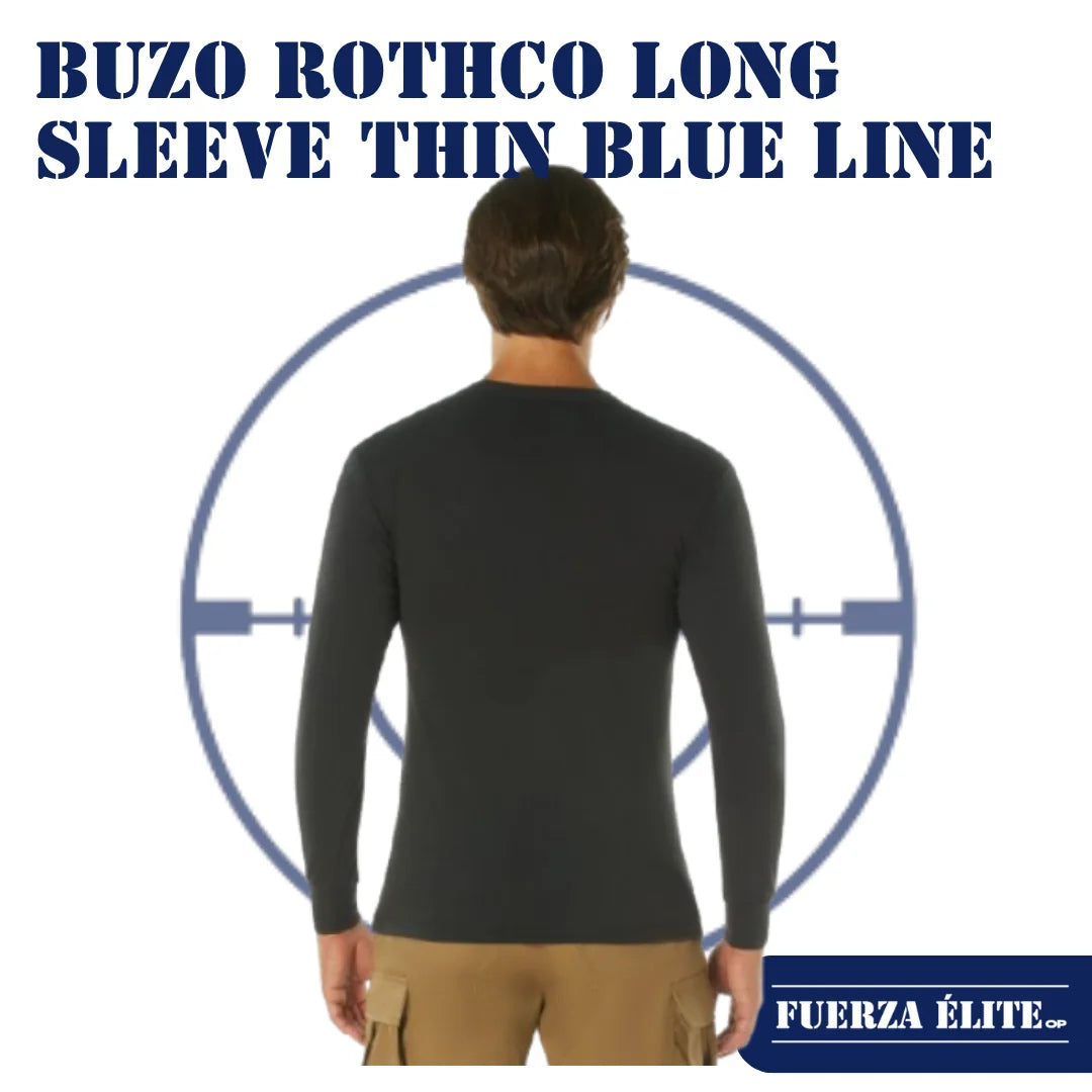 BUZO ROTHCO LONG SLEEVE THIN BLUE LINE BLACK REF 3925
