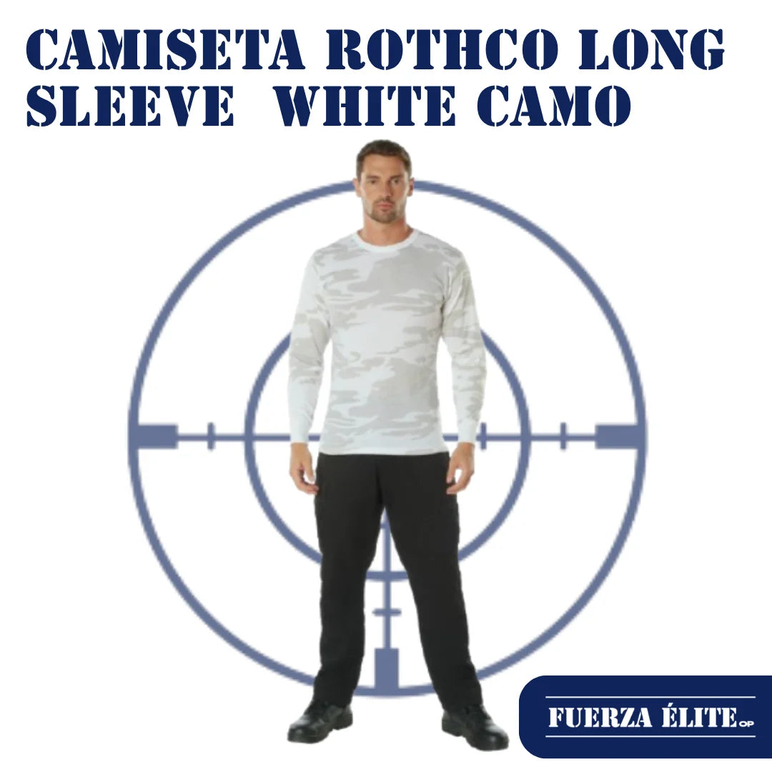 CAMISETA ROTHCO LONG SLEEVE COLORED CAMO WHITE CAMO REF 21820