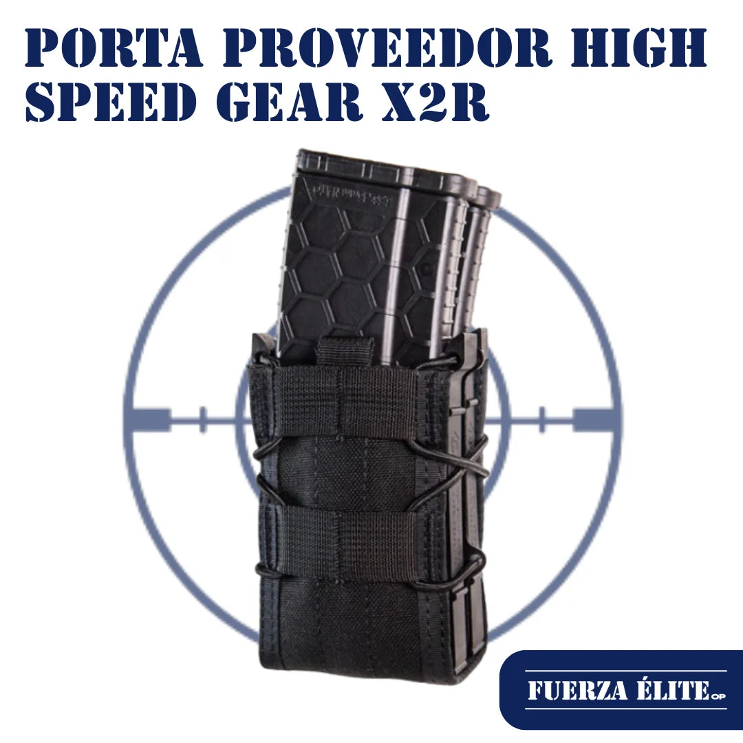 PORTA PROVEEDOR HIGH SPEED GEAR X2R DOUBLE RIFLE TACO MOLLE BLACK REF112R00BK