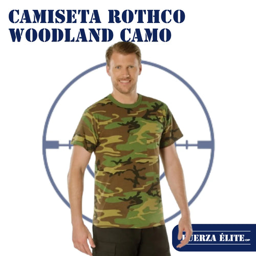 CAMISETA ROTHCO WOODLAND CAMO POCKET REF 6667