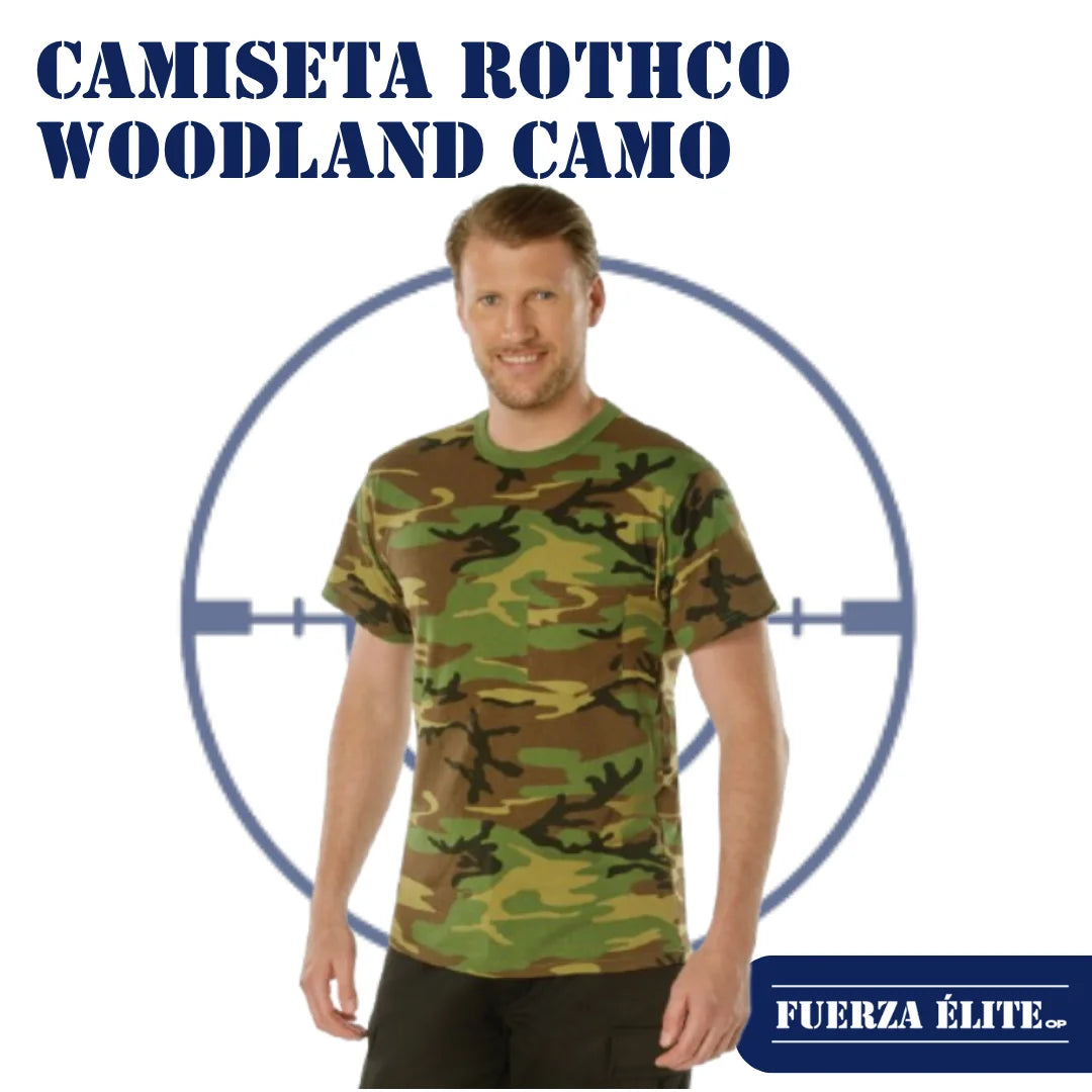 CAMISETA ROTHCO WOODLAND CAMO POCKET REF 6667