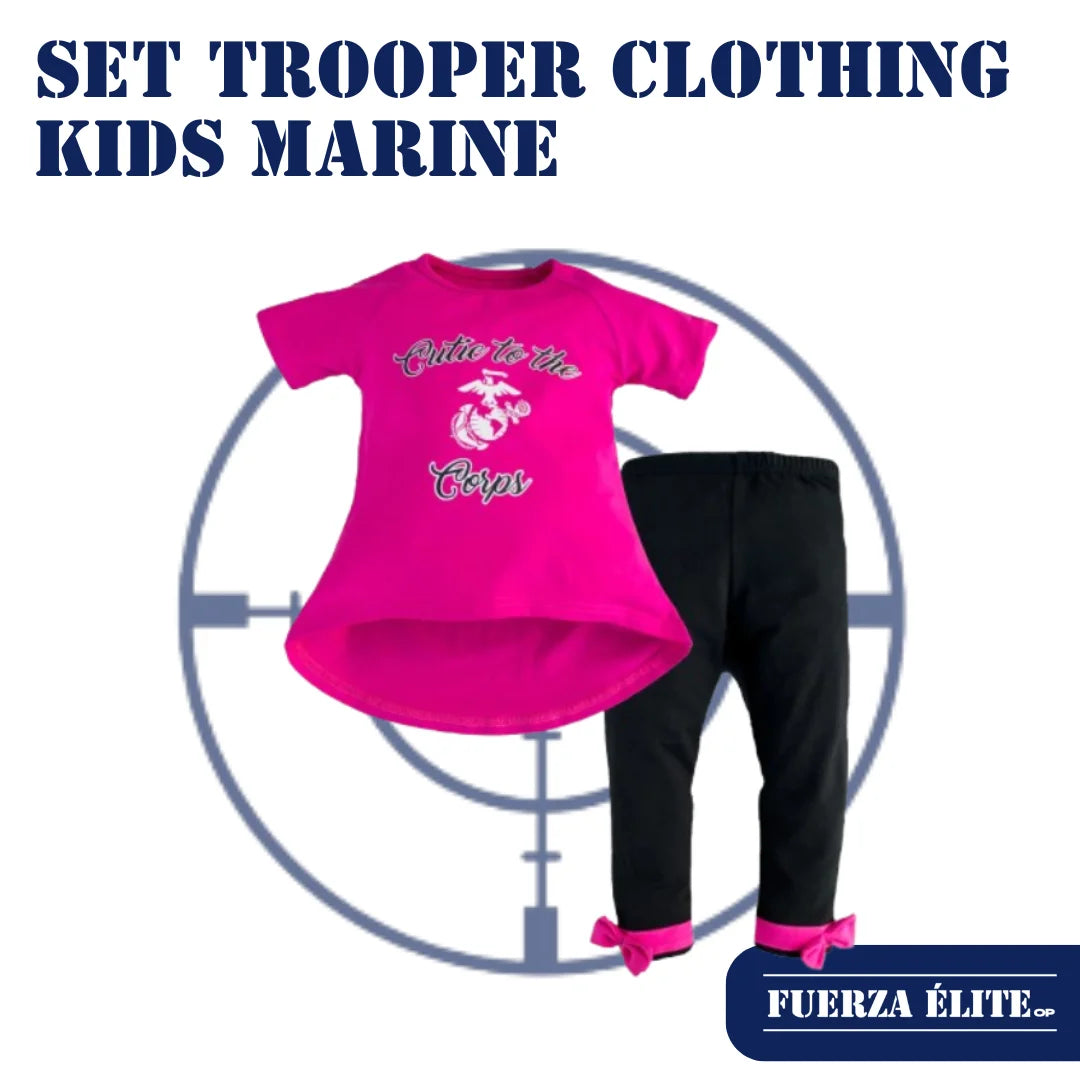 SET TROOPER CLOTHING KIDS MARINE "CUTIE TO THE CORPS" TODDLER