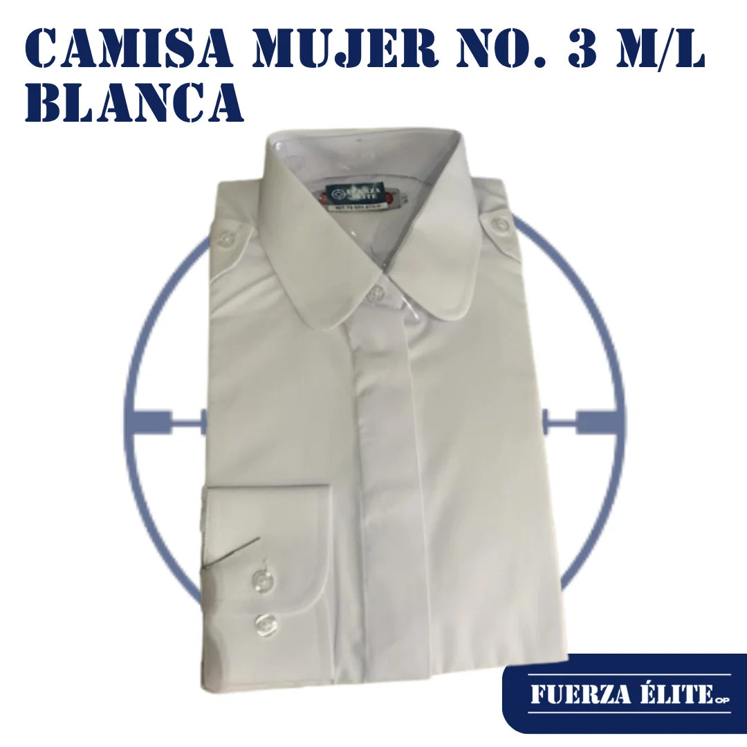 CAMISA MUJER N°3 M/L BLANCA