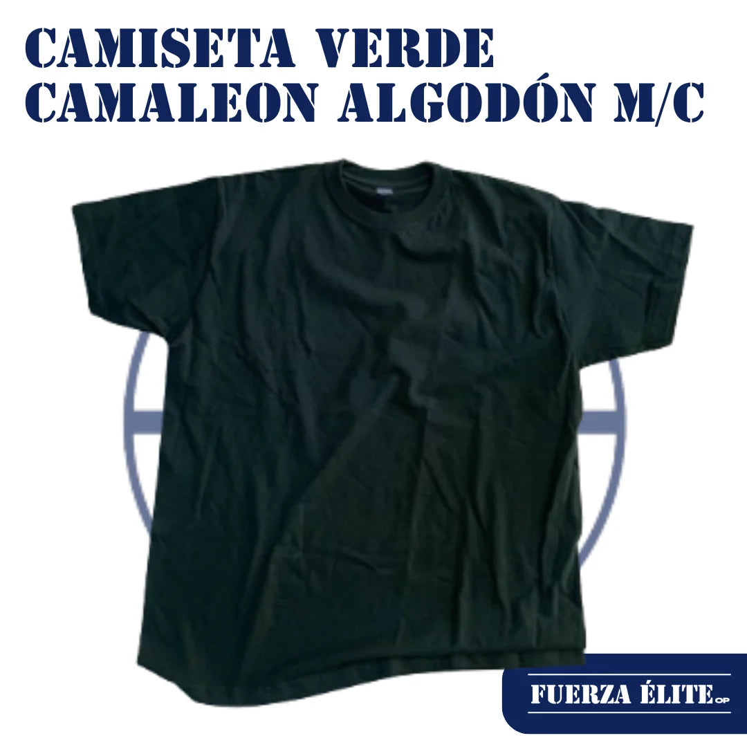 CAMISETA VERDE CAMALEON ALGODON M/C