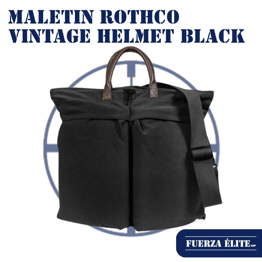 MALETIN ROTHCO VINTAGE CANVAS HELMET BLACK REF 2429