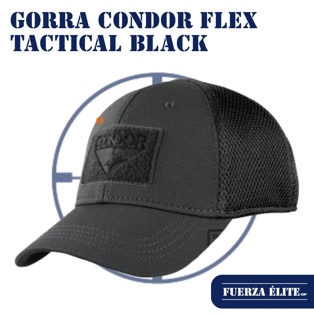 GORRA CONDOR FLEX TACTICAL MESH BLACK REF 161140-002