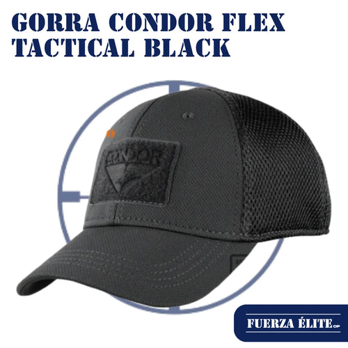 GORRA CONDOR FLEX TACTICAL MESH BLACK REF 161140-002