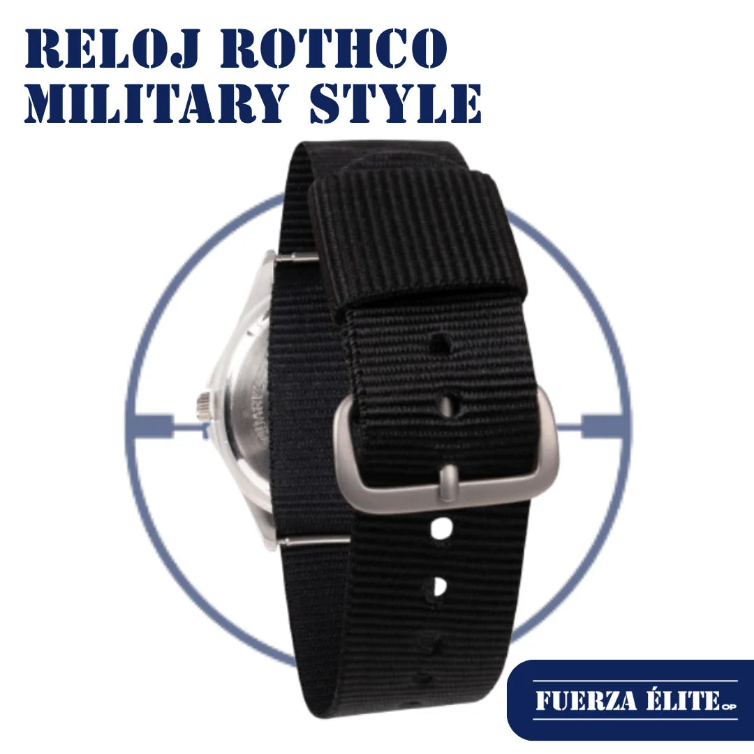 RELOJ ROTHCO MILITARY STYLE QUARTZ BLACK REF 4427