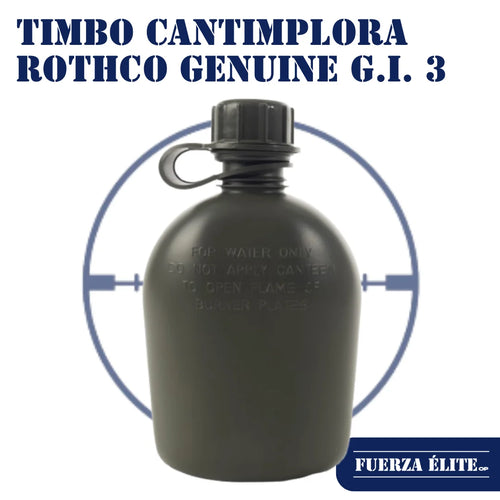 TIMBO CANTIMPLORA ROTHCO GENUINE G.I. 3 PIECE 1 QUART PLASTIC OLIVE DRAB REF 605
