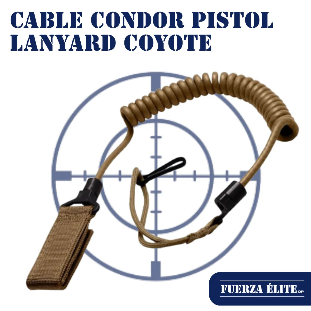 CABLE CONDOR PISTOL LANYARD COYOTE BROWN REF US1004-498