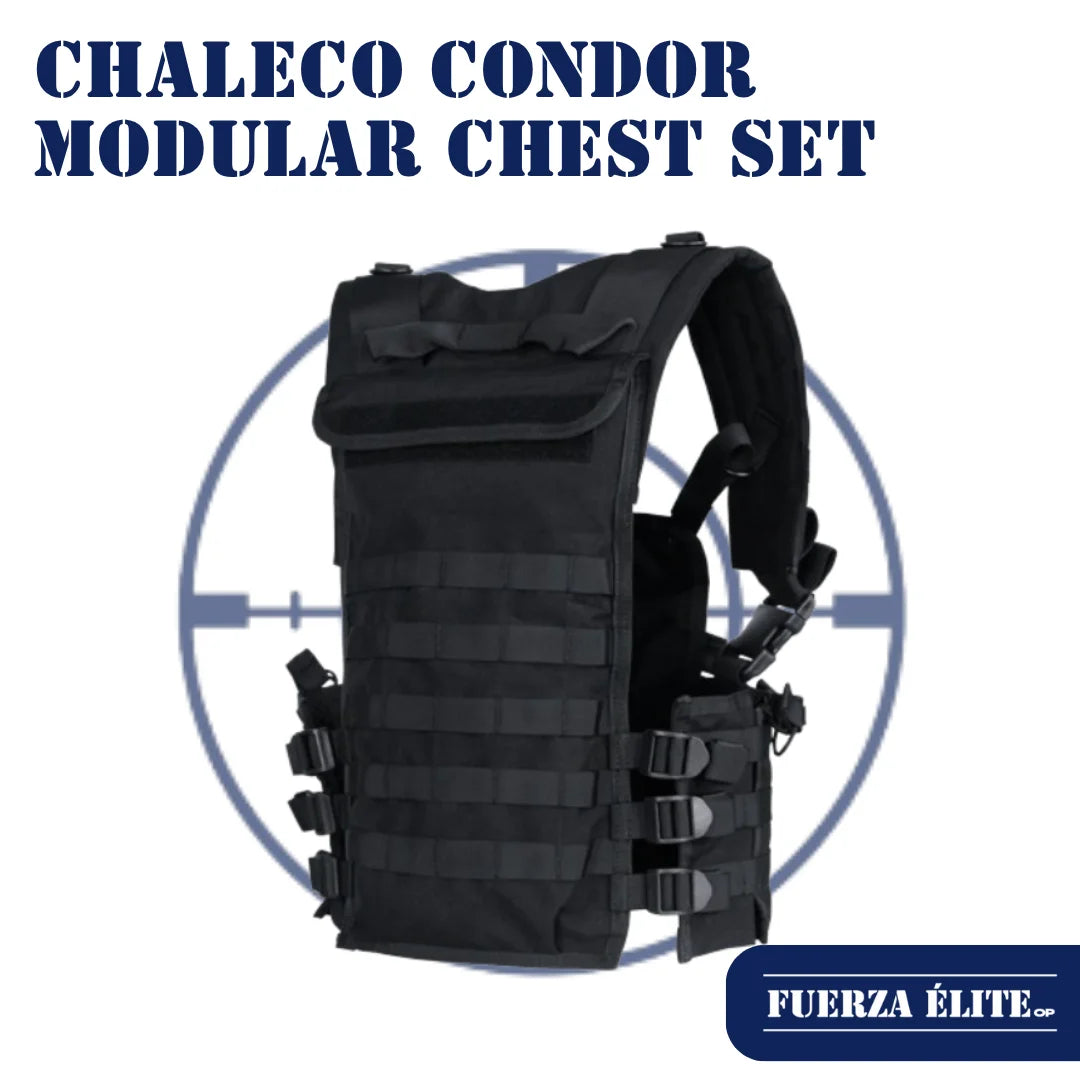 CHALECO CONDOR MODULAR CHEST SET BLACK REF CS-002