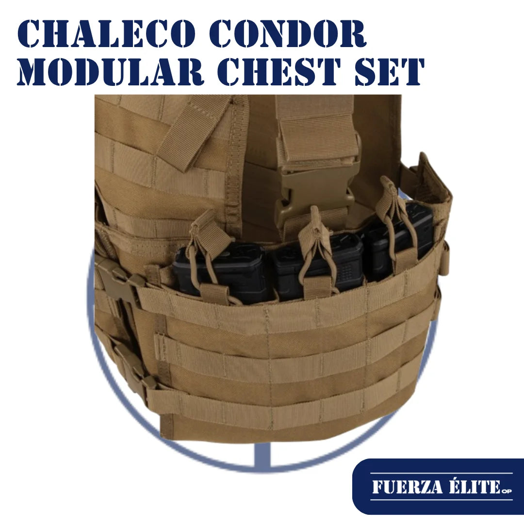 CHALECO CONDOR MODULAR CHEST SET BLACK REF CS-002