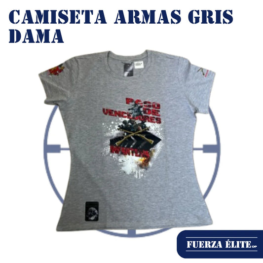 CAMISETA ARMAS GRIS DAMA