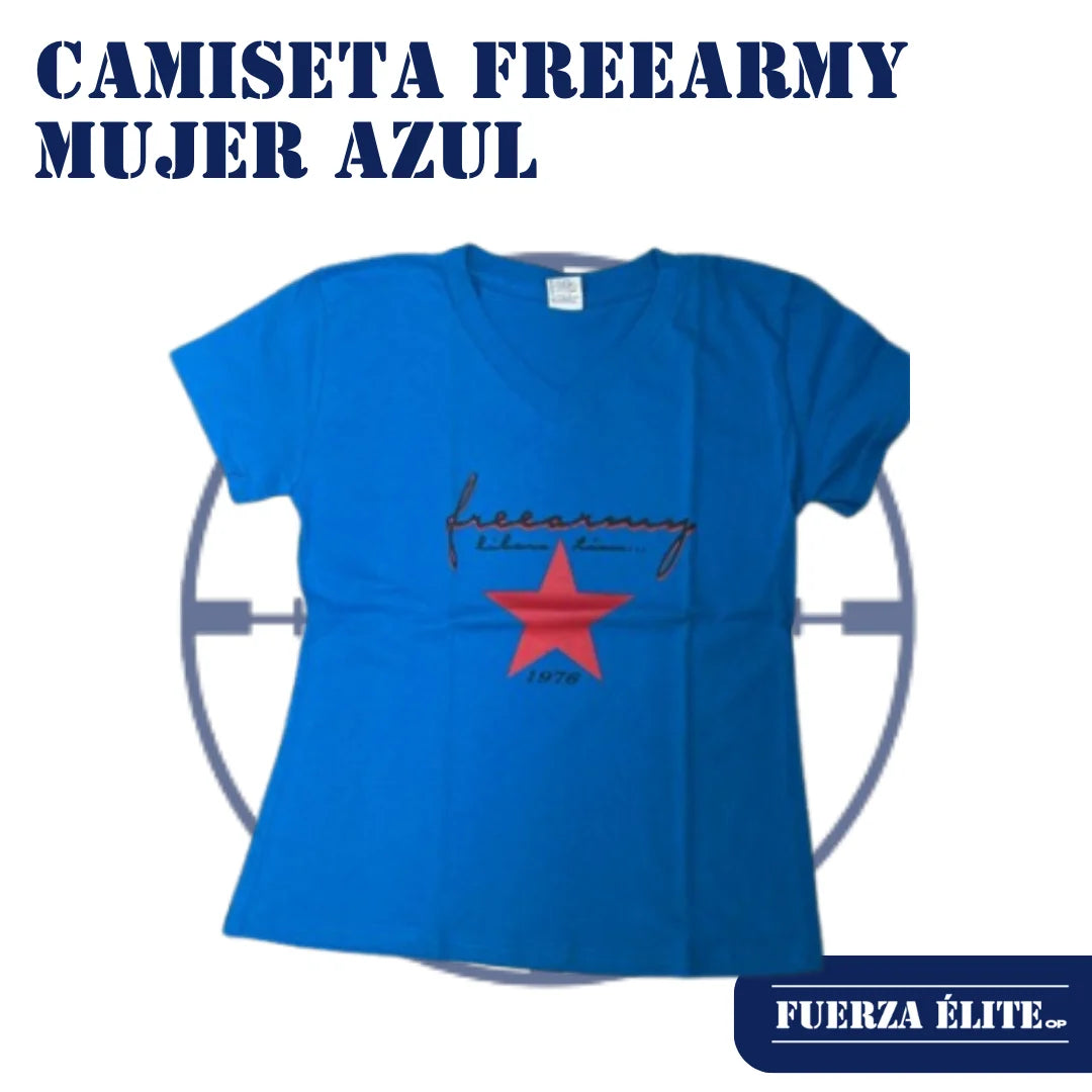CAMISETA FREEARMY MUJER AZUL