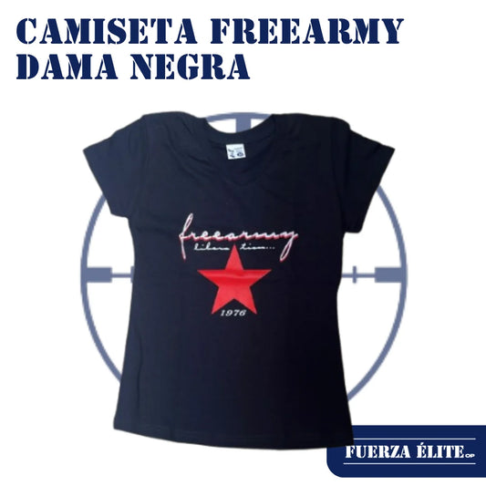 CAMISETA FREEARMY MUJER NEGRA