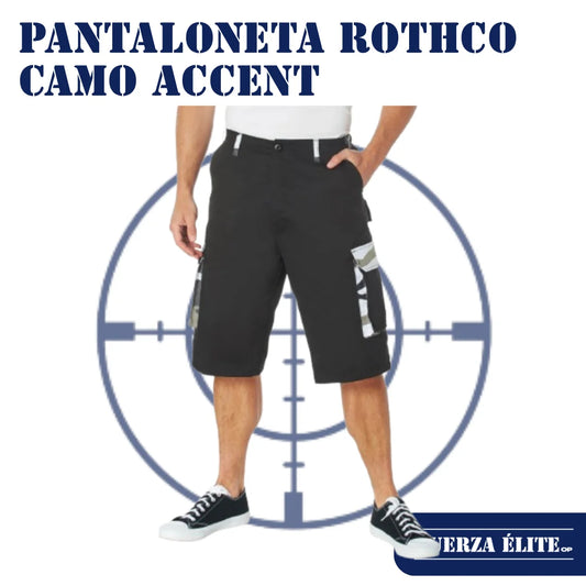 PANTALONETA ROTHCO CAMO ACCENT BLACK / CAMO REF 7795