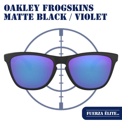 GAFAS OAKLEY FROGSKINS MATTE BLACK / VIOLET IRIDIUM REF 24-298