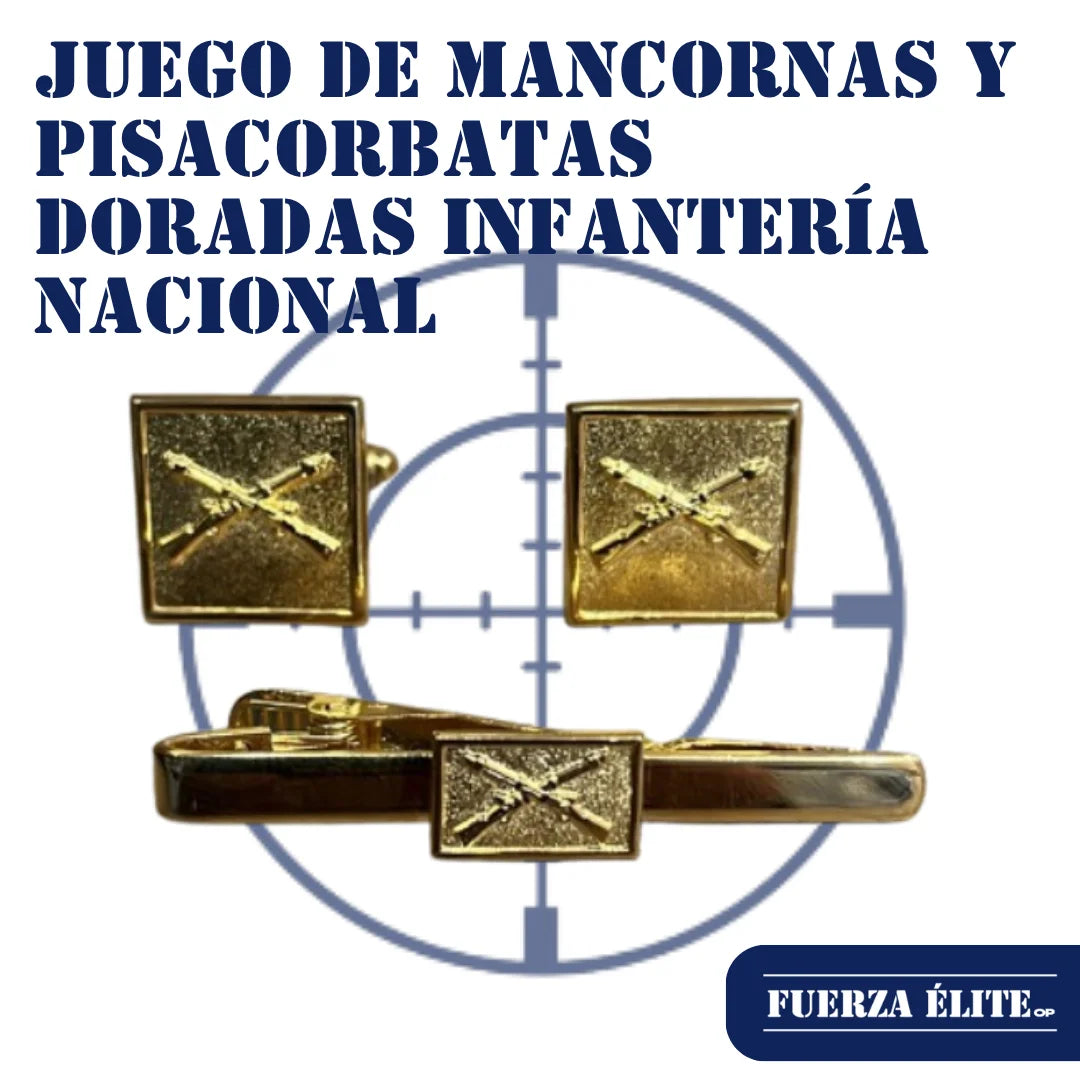 JUEGO DE MANCORNAS Y PISACORBATA INFANTERIA