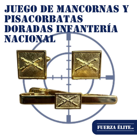 JUEGO DE MANCORNAS Y PISACORBATA INFANTERIA
