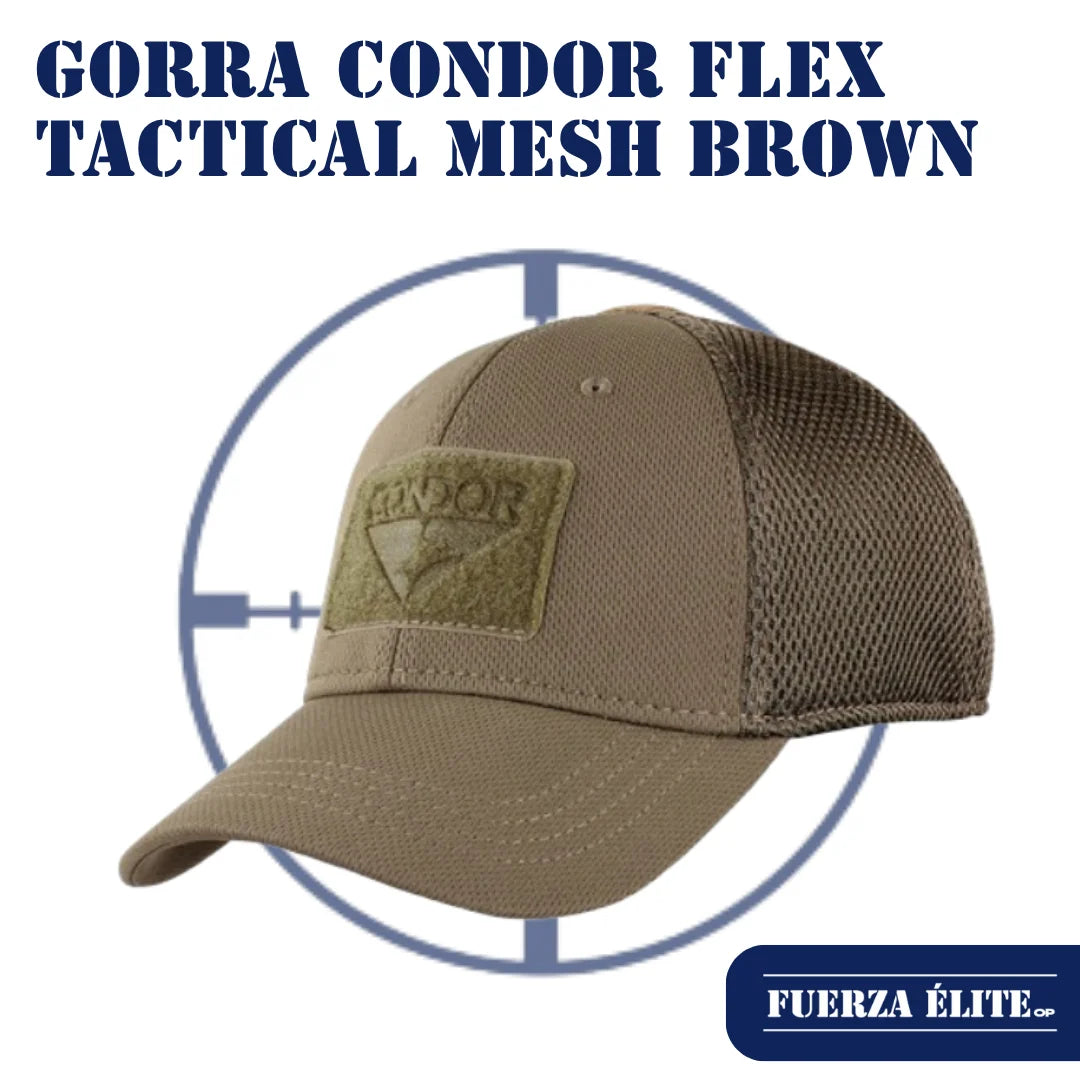 GORRA CONDOR FLEX TACTICAL MESH BROWN REF 161140-019