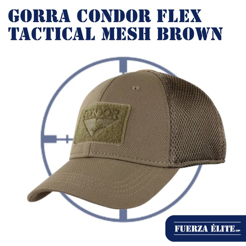 GORRA CONDOR FLEX TACTICAL MESH BROWN REF 161140-019