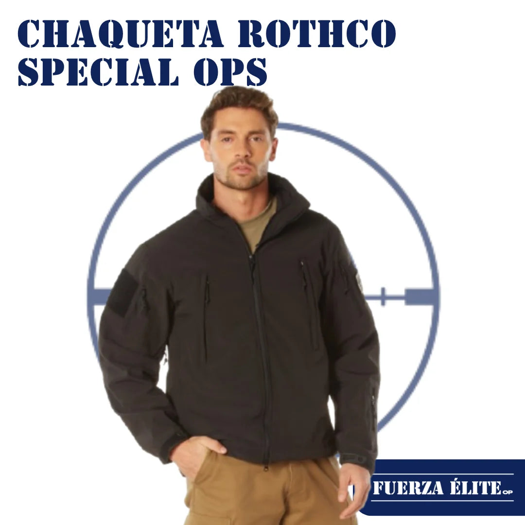 CHAQUETA ROTHCO SPECIAL OPS TACTICAL SOFT SHELL BLACK REF 9767