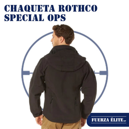 CHAQUETA ROTHCO SPECIAL OPS TACTICAL SOFT SHELL BLACK REF 9767