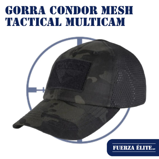 GORRA CONDOR MESH TACTICAL MULTICAM BLACK REF TCM-021